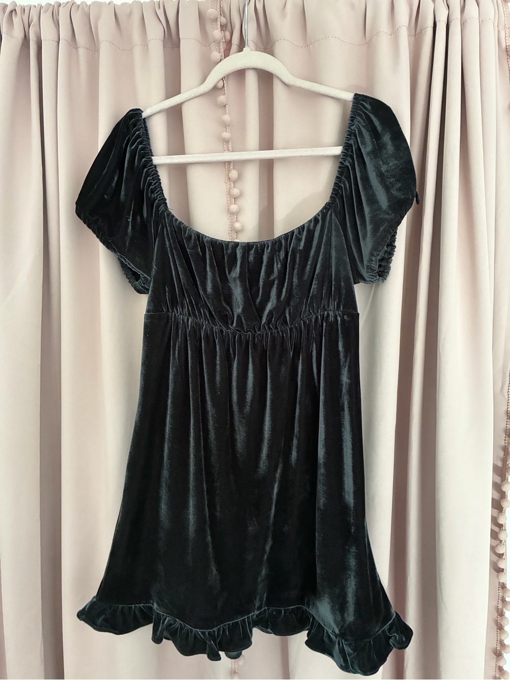 Velvet Babydoll Dress Urban Outfitters